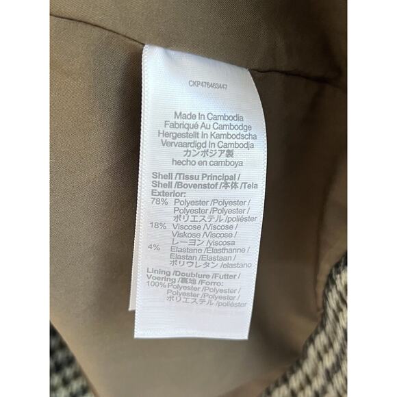 NWT Madewell Oversized Knit Blazer in Houndstooth XXS Black Gray Soft Jacket - Picture 7 of 10